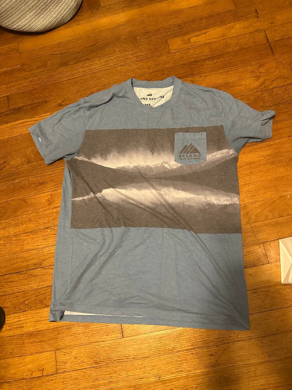Belong Designs Men's Traverse Tek Tee XL - Daydream Blue